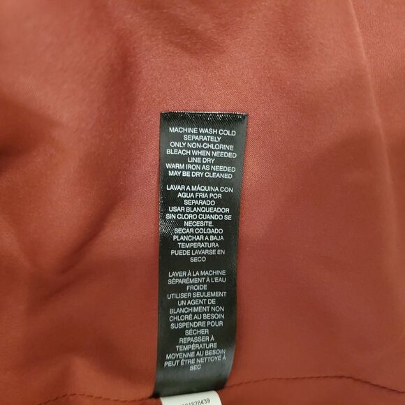 White House Black Market Women's Blazer Size 4 Rust Orange Cotton Linen Jacket - Picture 12 of 12